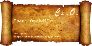 Cseri Oszkár névjegykártya
